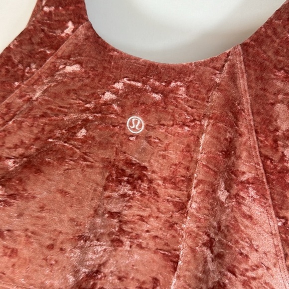 Lululemon Crushed Velvet Align Cropped Tank Top in Soft Cranberry LE - Picture 5 of 6